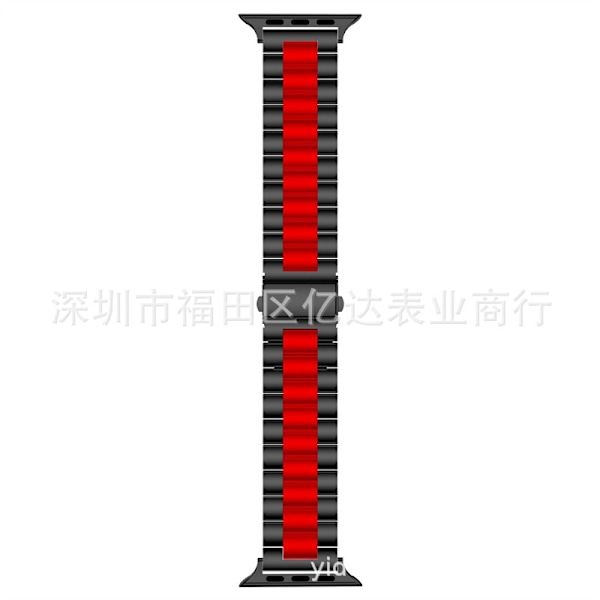 Kellon ranneke Apple Watch iWatch 42/44/45/49 S10-46mm musta ja punainen