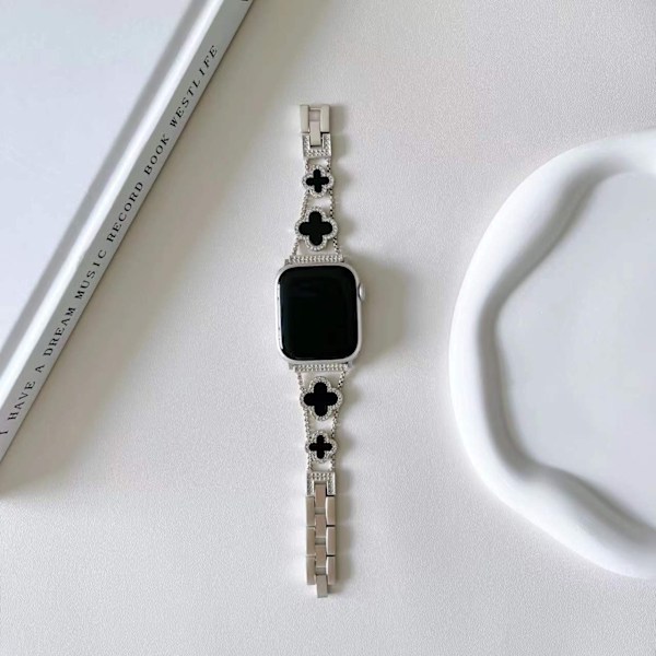 Urrem til Apple Watch iWatch 40mm 4/5/6/SE Stjerneskær med Sort Skal