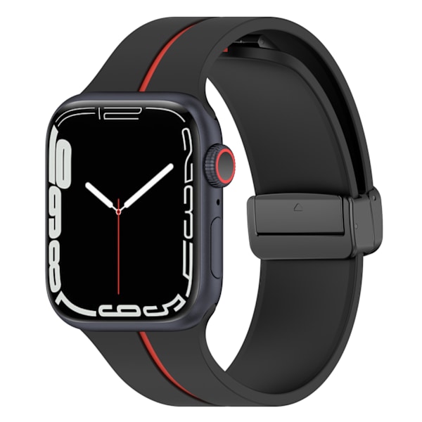 Klockarmband för Apple Watch iWatch 38mm/40mm/41mm Tvåfärgat Svart och Rött