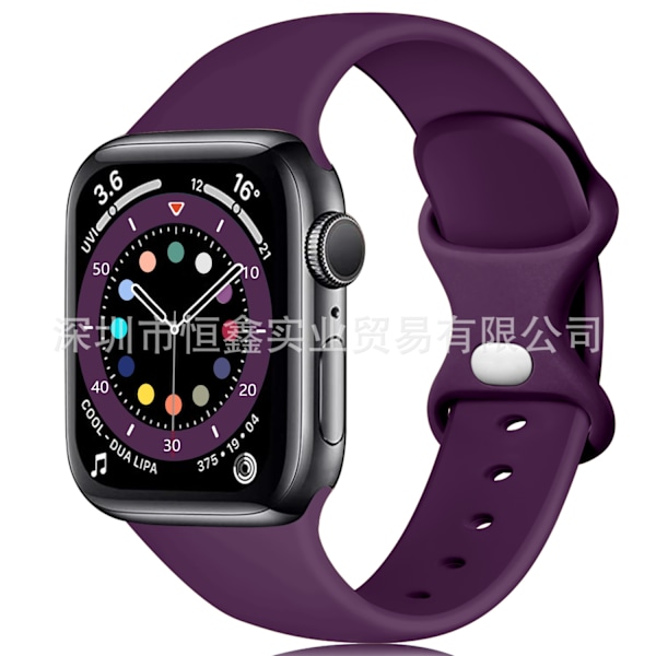 Klockarmband för Apple Watch iWatch 38/40/41 S/M Mörklila