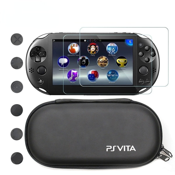 til PS Vita beskyttelsestaske PS Vita Eva opbevaringstaske PSV-spilkonsol Hardshell-taske hærdet Black-bag