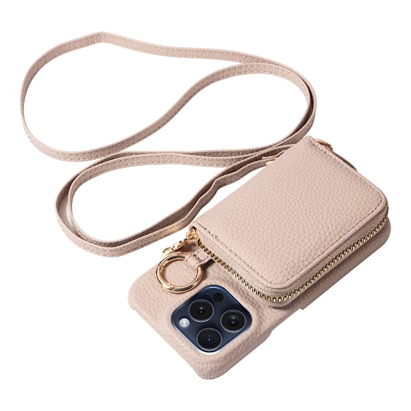 Etui til iPhone 16plus khaki læder crossbody harmonika møntpung på lager
