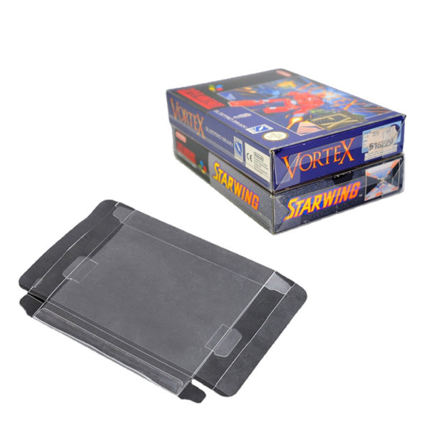 För SNES/N64 Game Card Protection Box Förvaringsbox Cartridge Box Protector Display Box