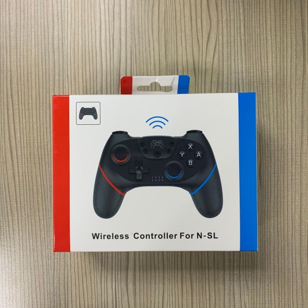 För Switch Gamepad Nspro Wireless Blue-Tooth Game Handle Vibration 6-Axis Body Feeling Handle Left red right blue