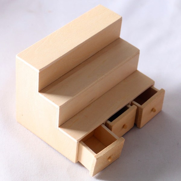 Pienoishuonekalut Lelunuket Talo Tee tee-se-itse-sisustustarvikkeet Mini karkkia, case Solid wood display stand