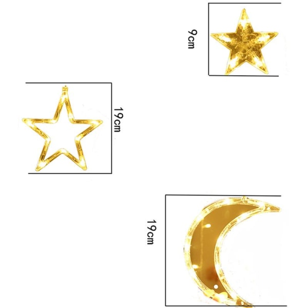 3,5M tuikkivat tähdet joulukeiju valonauhat ikkunasisustus Xmas lämmin valkoinen MultiColor