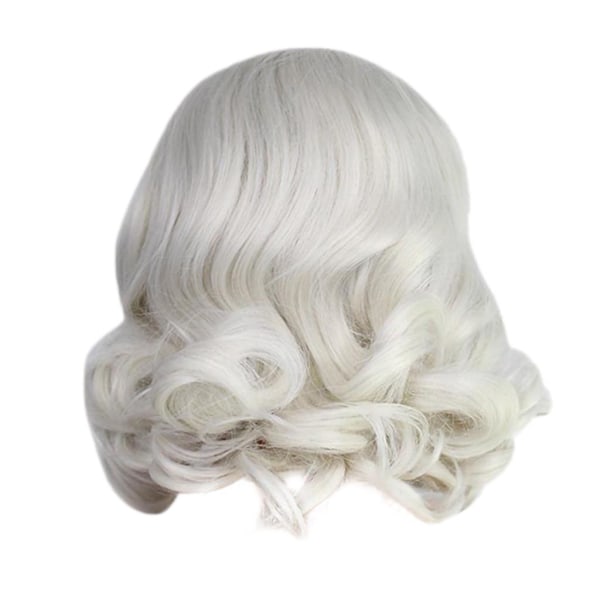 Naisten peruukki Marilyn Monroe Etupitsi Valkoinen Lyhyet Kiharat Hiukset W107