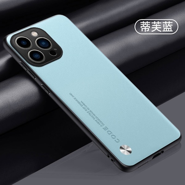 Fodral för iPhone 13 Di Fu Blå Enkelt Läder Personlighet Helt Lättviktigt och Enkelt