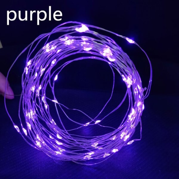 Romanttiset 10M LED-seppelenauhatarvikkeet Tee-se-itse-keijuvalot lasikäsityöpulloon hääsynttäreiden koristeluun baby shower Purple 3m 30led