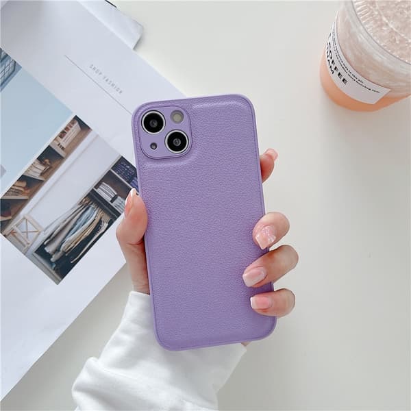 Etui til iPhone 17 Pro Lilla Tekstureret Simpel