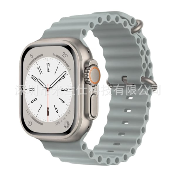 Kellon ranneke Apple Watch iWatch 42/44/45/46/49mm jousisoljella 16 vaaleanharmaa