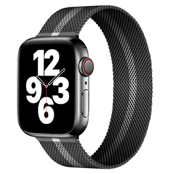 Urrem til Apple Watch iWatch 38mm/40mm/41mm Sort og Sølv