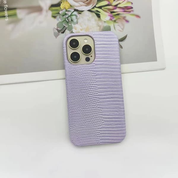 Etui til iPhone 17 Pro Lilla Lizard Tekstur Hård Varmeafledning Tekstur