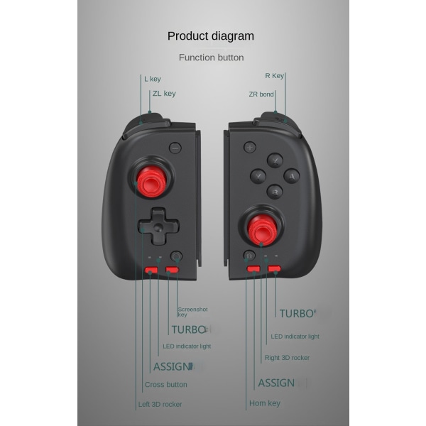 Switch about Direct Plug-in Bar End JoyCon Simple about Handle Strap Continuous Macro