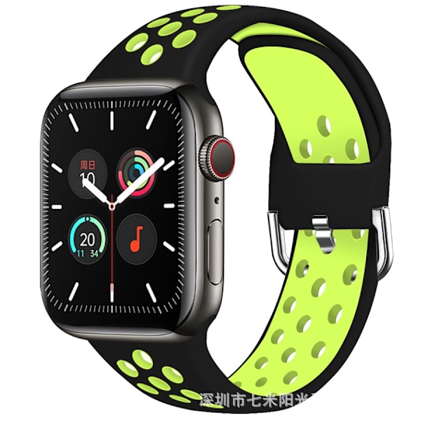 Klockarmband för Apple Watch iWatch 38/40/41mm Svart Grön