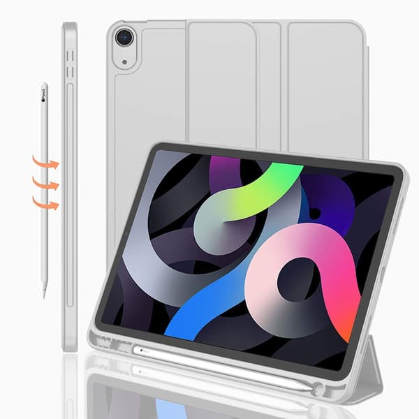 Stilig deksel for iPad 13\" Pro M4 2024 Grå Full Silikon Myk Gray