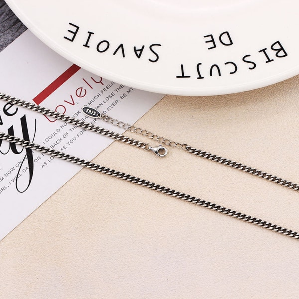 S925 sølv halskjede Klassisk morsdag gave for kvinner og jenter Tank kjede