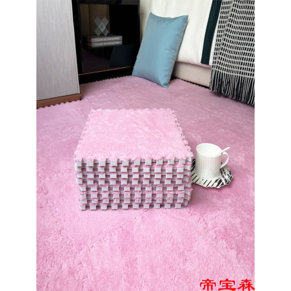 Patchwork Teppe Rom Nattbord Teppe Flekkbestandig Helskummatte Husholdnings Sittematte White and Gray]] 30*30*0.6CM