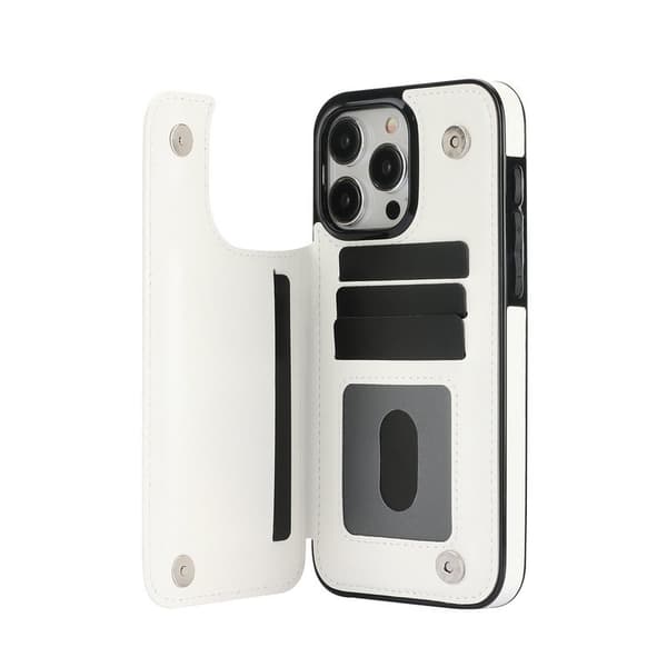 Etui til iPhone 13mini hvid multifunktionel kortholder