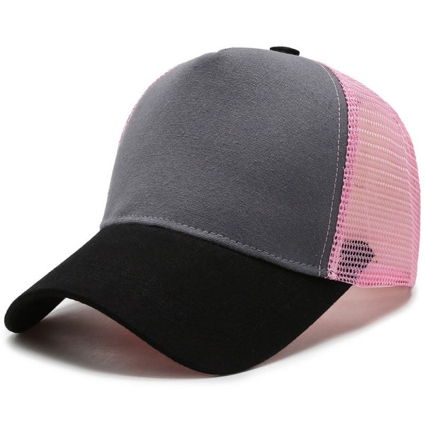 Cap 2022 kevät kesä kirjontapainatus aurinkosuoja Casual cap Gray with pink Adjustable