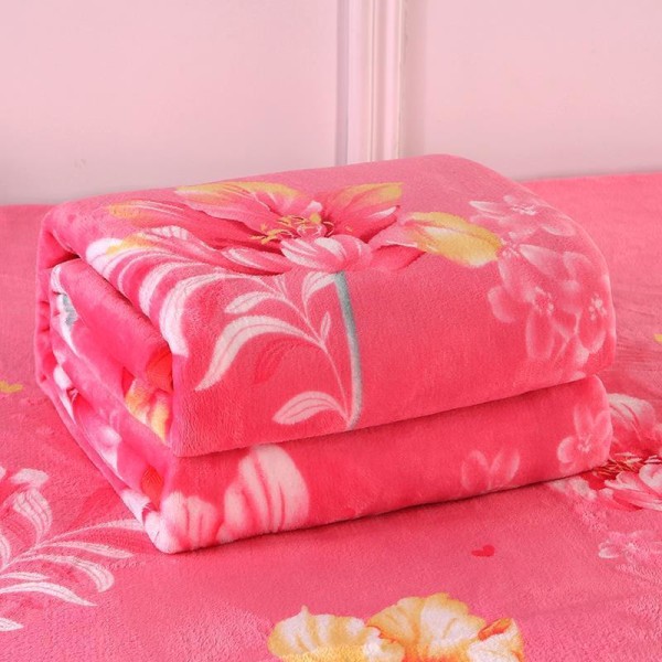 Flanellipeitto Four Seasons Ilmastointi Velvet Peitto Asuntola Coral Fleece Cover Peitto Ohut peitto Pink memories 150*200cm