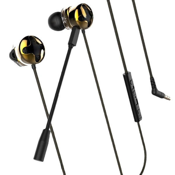 För Ps5 In-Ear Gaming Headset/PS4/Switch/Xbox PC Mobiltelefon för Metal Wire Headset