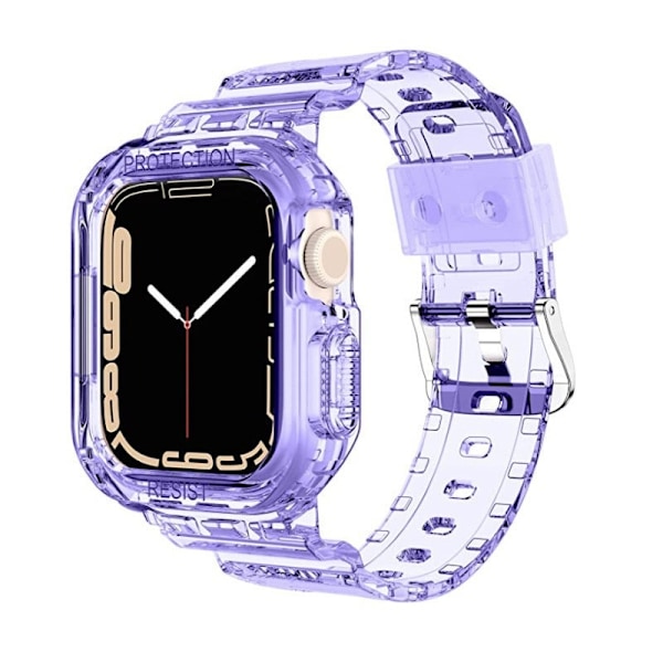 Kellon ranneke Apple Watch iWatch 40/41mm Läpinäkyvä Violetti