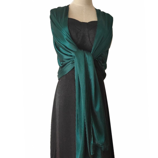 Dametørklæde sjal 2022 Monokromt sjal for forår og efterår Dark green