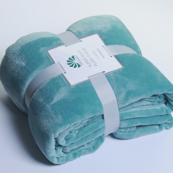 Four Seasons Teppe Coral Fleece Flanell Teppe Nap Teppe Air Condition Sengetøy Sommer tynn dyne Mint Green 120*200cm