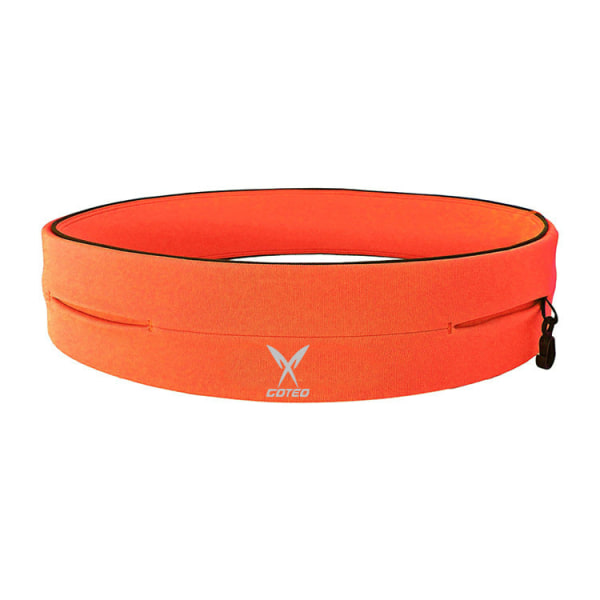 Fanny Pack Løbebælte Taljetaske Organizer High Elastic Sports Fire Ports Orange S