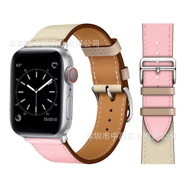 Kellon ranneke Apple Watch iWatch 38/40/41mm vaaleanpunainen tähtikirkkaalla