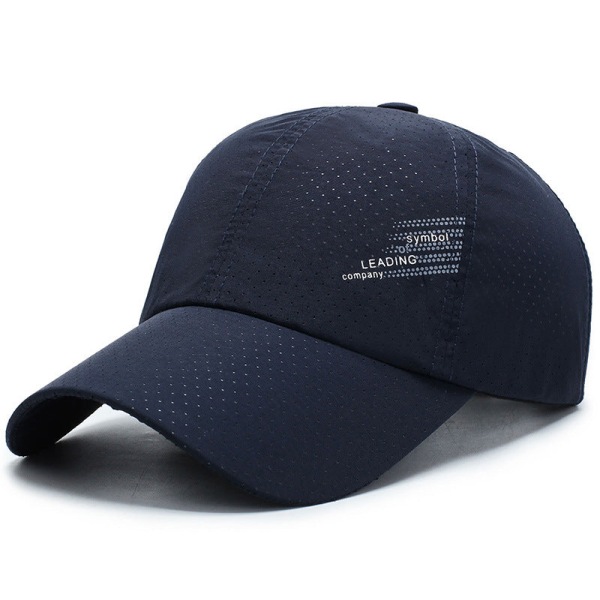 Cap sommar snabbtorkande solskydd som andas Dark blue printing Adjustable