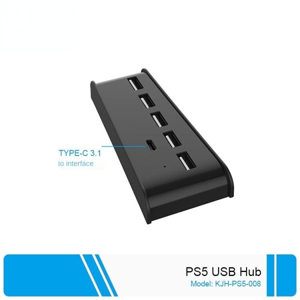 För Ps5 Host Hub Converter P5usb Hub High-Speed Transmission Multifunktionell Ps5 Hub Extension Black