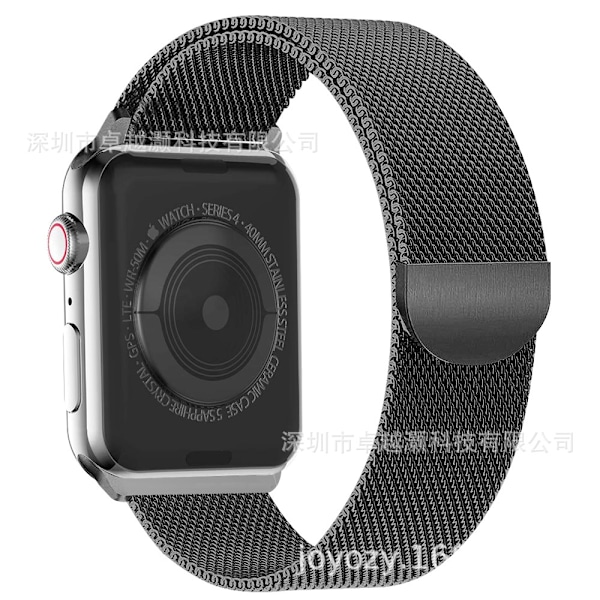 Kellon ranneke Apple Watch iWatch 42/44/45/49MM Musta