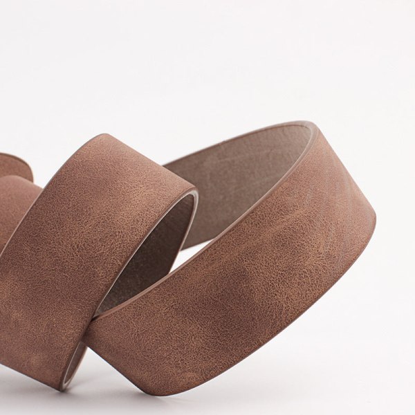 Kvinder Bælter Nålefri Circle Casual Bælte Ungdomsmode Bredt Bælte Bælte Kvinde Kreativ Stil Camel 103x3cm
