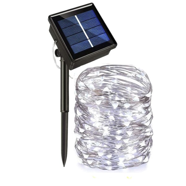 12M/22M LED Solar Light Outdoor Lamp String Lights For Holiday Christmas Party Garden Garland Cool white 22M-200LED