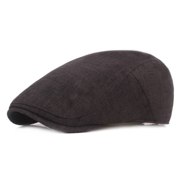Baskerhat Tynde Baskerhatte til mænd Retro Peaked Cap Artistic Youth Advance Hats Black Adjustable