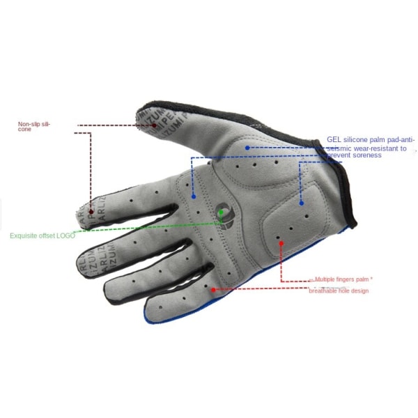 Kvinner Menn Sykkelhansker Sykkelsport Helfinger Gray L