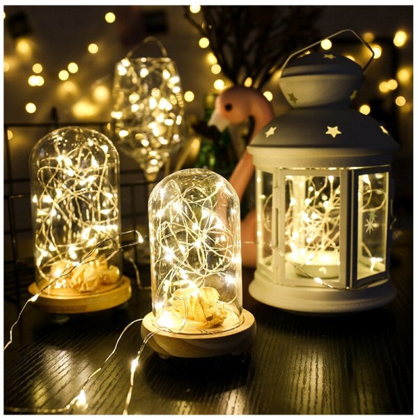 Romantisk 10M LED Garland String Supplies DIY Fairy Lights för Glas Hantverksflaska Bröllopsfödelsedagsfest Dekoration Baby Shower warm 3m 30led