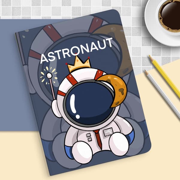 Stilfuldt etui til iPad 10 Book Space Moon