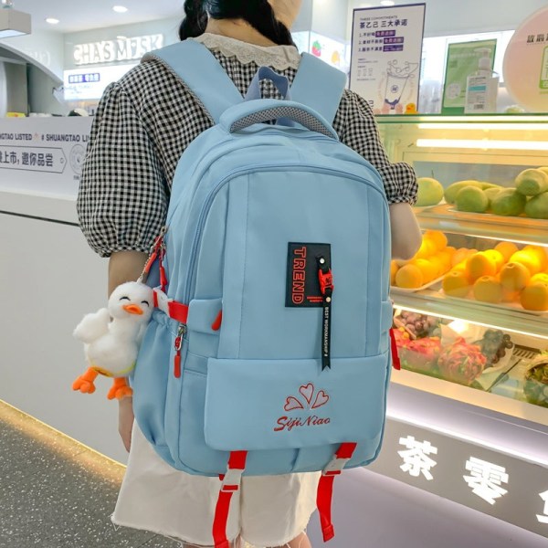 Kvinder pige rygsæk skuldertaske skoletaske Personalized Travel Leisure Large Capacity Junior Pink