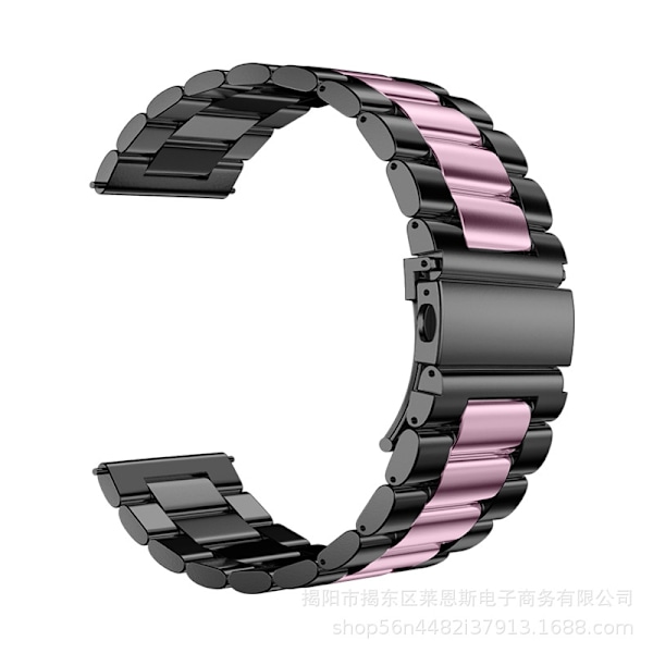 Urrem til Apple Watch iWatch til 38-40-41mm tre-stål rem - sort pulverlakering