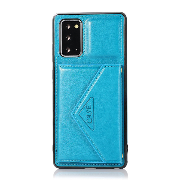 Fodral för iPhone 14max blå crossbody korthållare multi kortplånbok snodd läder
