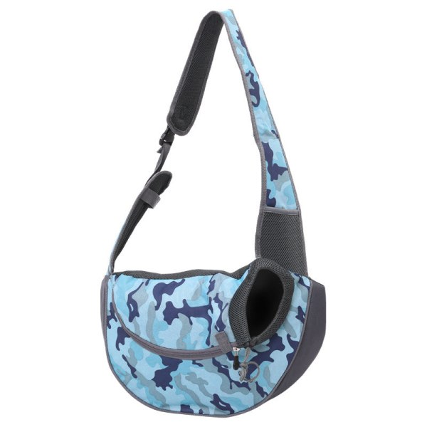 Miehet naiset Fanny Pack Vyötärölaukku Olka Koira Rinta Cross Body Go out Kannettava lemmikki S Blue camouflage