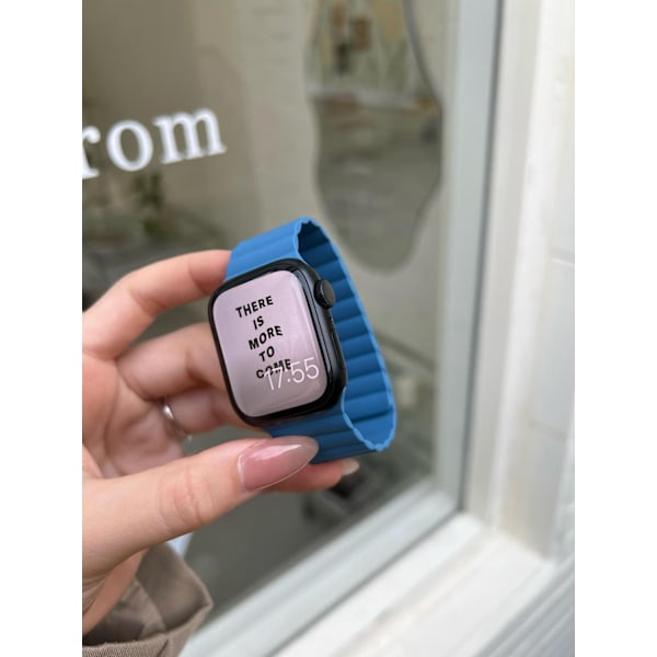 Klockarmband för Apple Watch iWatch 38mm 1/2/3 generation Deep Space Blue