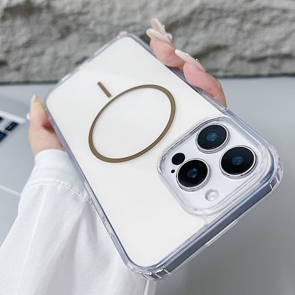 iPhone 17 PROMAX Deksel Akryl Tynn Ring Magnetisk Feste