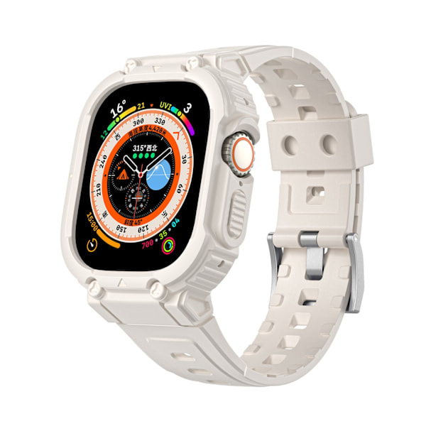 Kellon ranneke Apple Watch iWatch 44/45mm Universal Starlight -värille