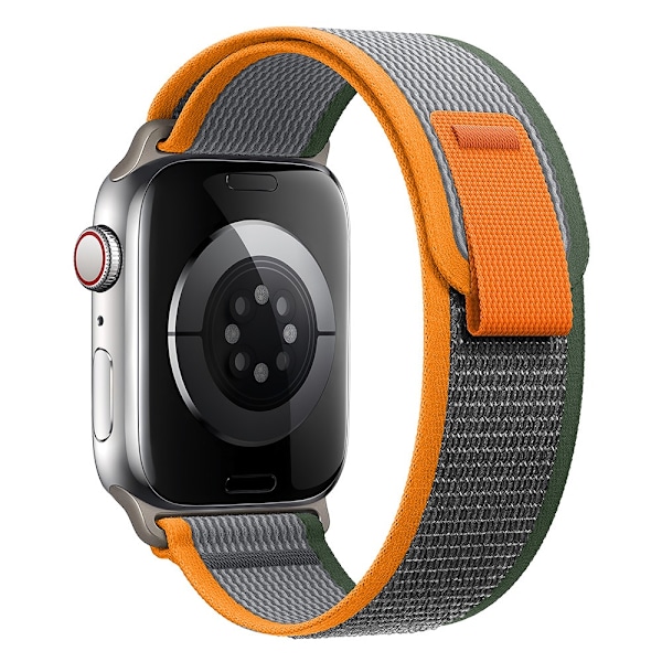 Kellon ranneke Apple Watch iWatch 38/40/41mm S10 42 oranssi tummanvihreä