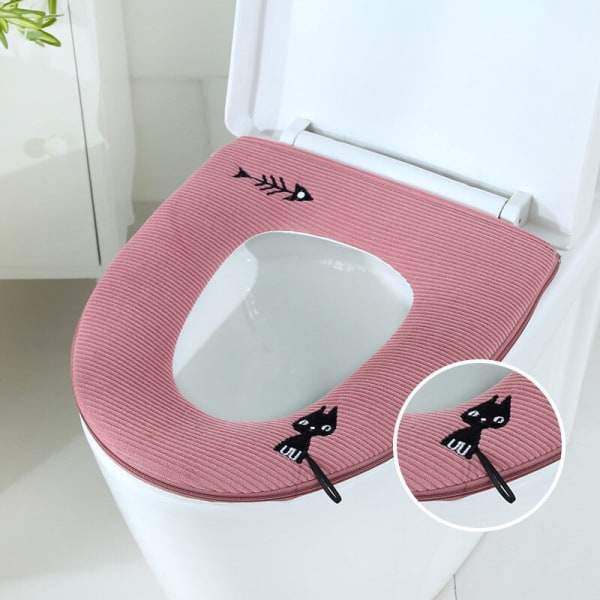 3 kpl wc-istuimen cover Kannettavat kotitalouden paksummat vetoketjut Pink