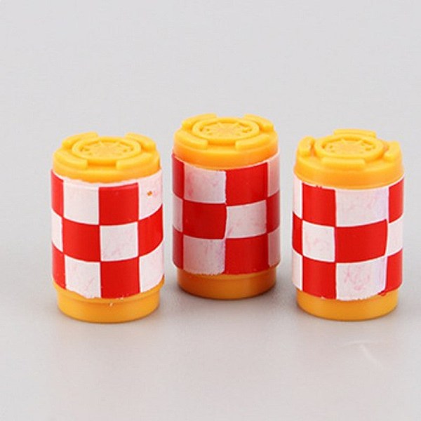 1 STK Miniature Møbler Legetøj Dukker Hus DIY Dekoration Tilbehør Mini Outdoor Highway Orange safety barrel